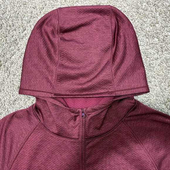 Cotopaxi Bandera Hoodie Mens XL Burgundy Full Zip Sweatshirt Grid Fleece Lined - Picture 2 of 16